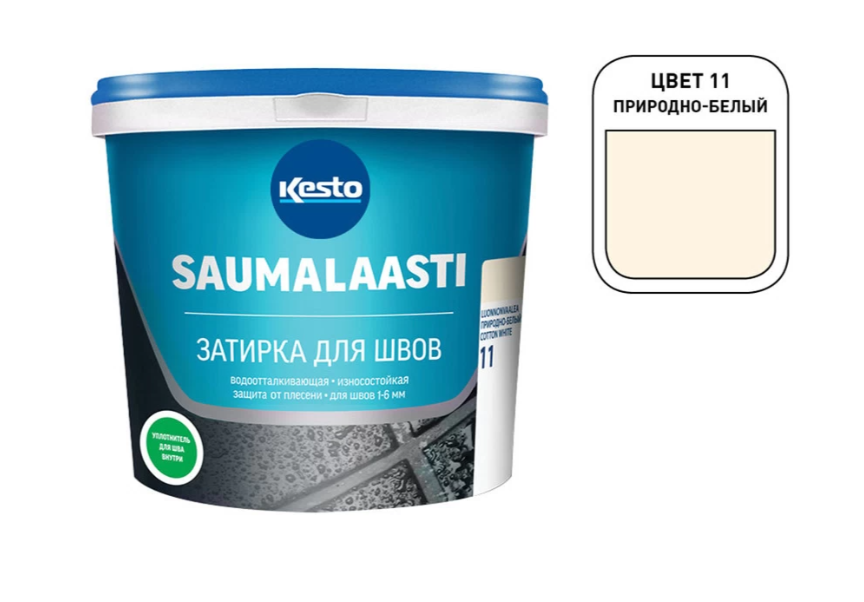 Լցանյութ Saumalaasti բնական սպիտակ 10կգ Kesto