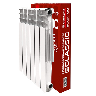 Алюминиевый радиатор   500/100 8 сек. Classic STI