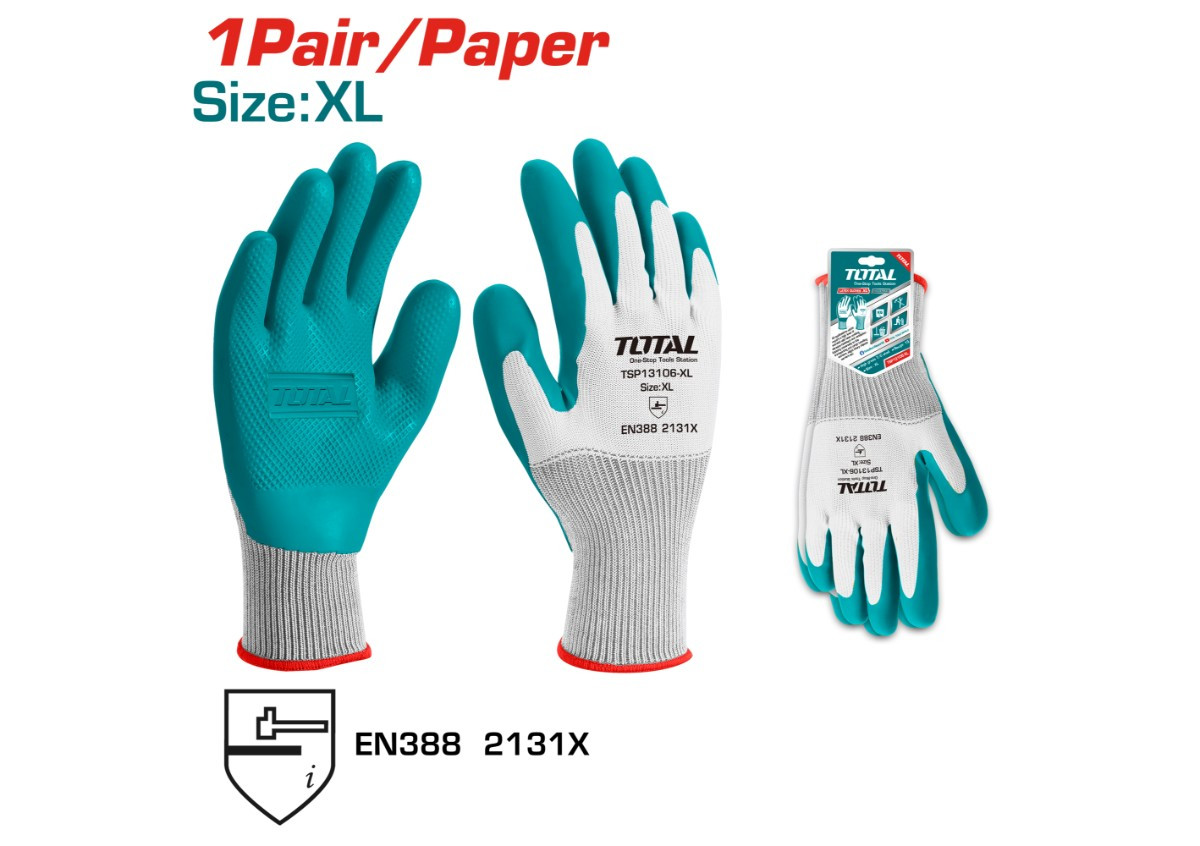 Ձեռնոց լատեքսային TOTAL TSP13106-XL