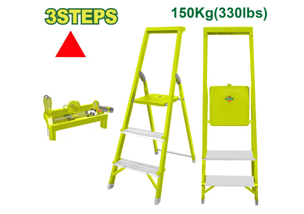 Стремянка  из стали и алюминия, 3 ступеней, 150 кг DYLLU DTLD1H03