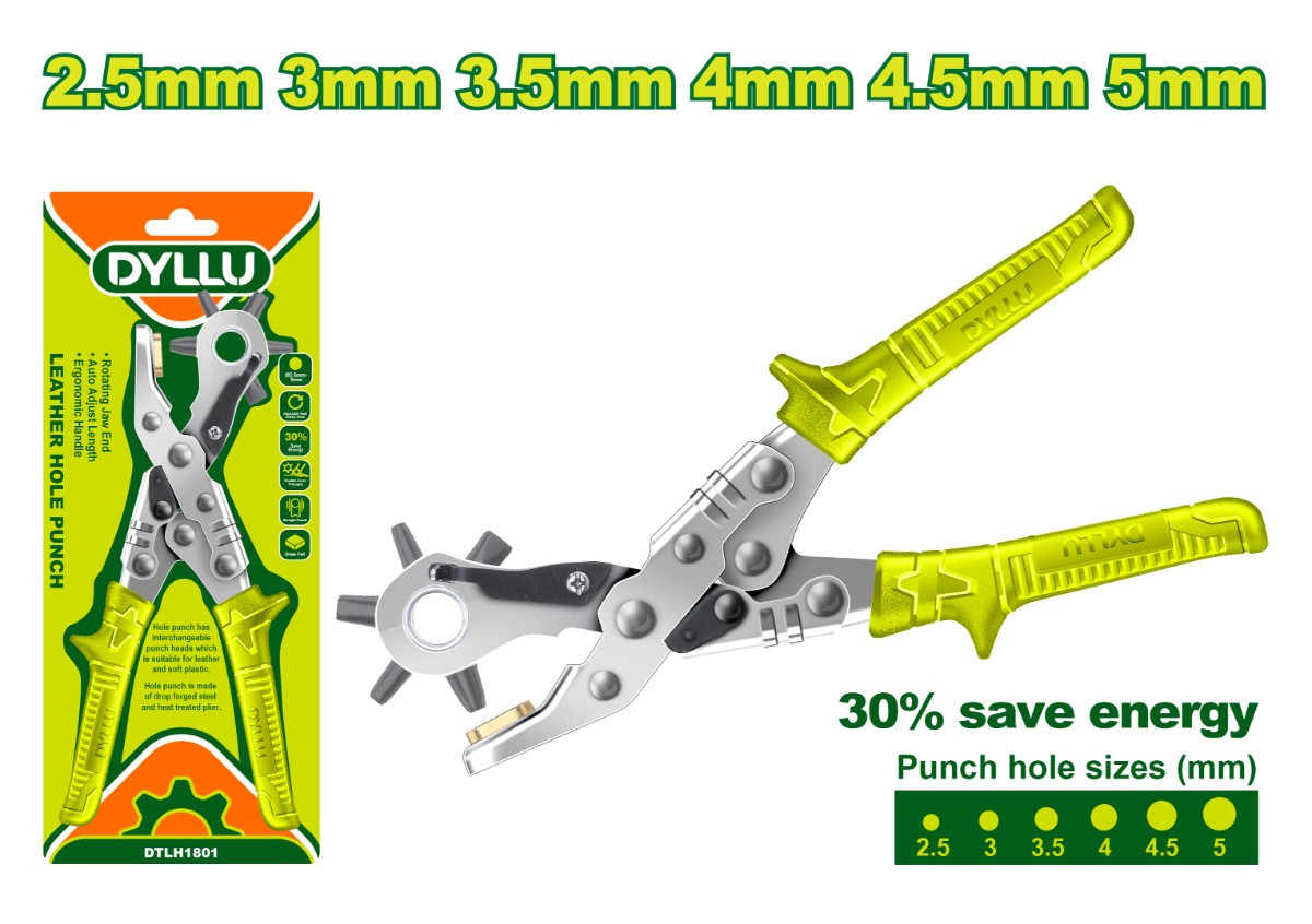 Дырокол для кожи  DTLH1801 2.5-5мм  DYLLU