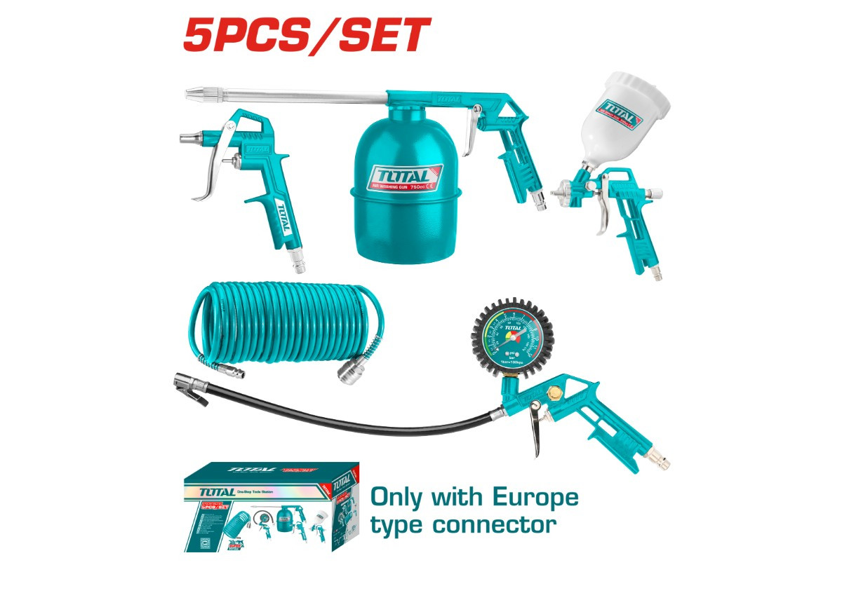 Օդով գործիքների հավաքածու 5կտոր TOTAL TATK053