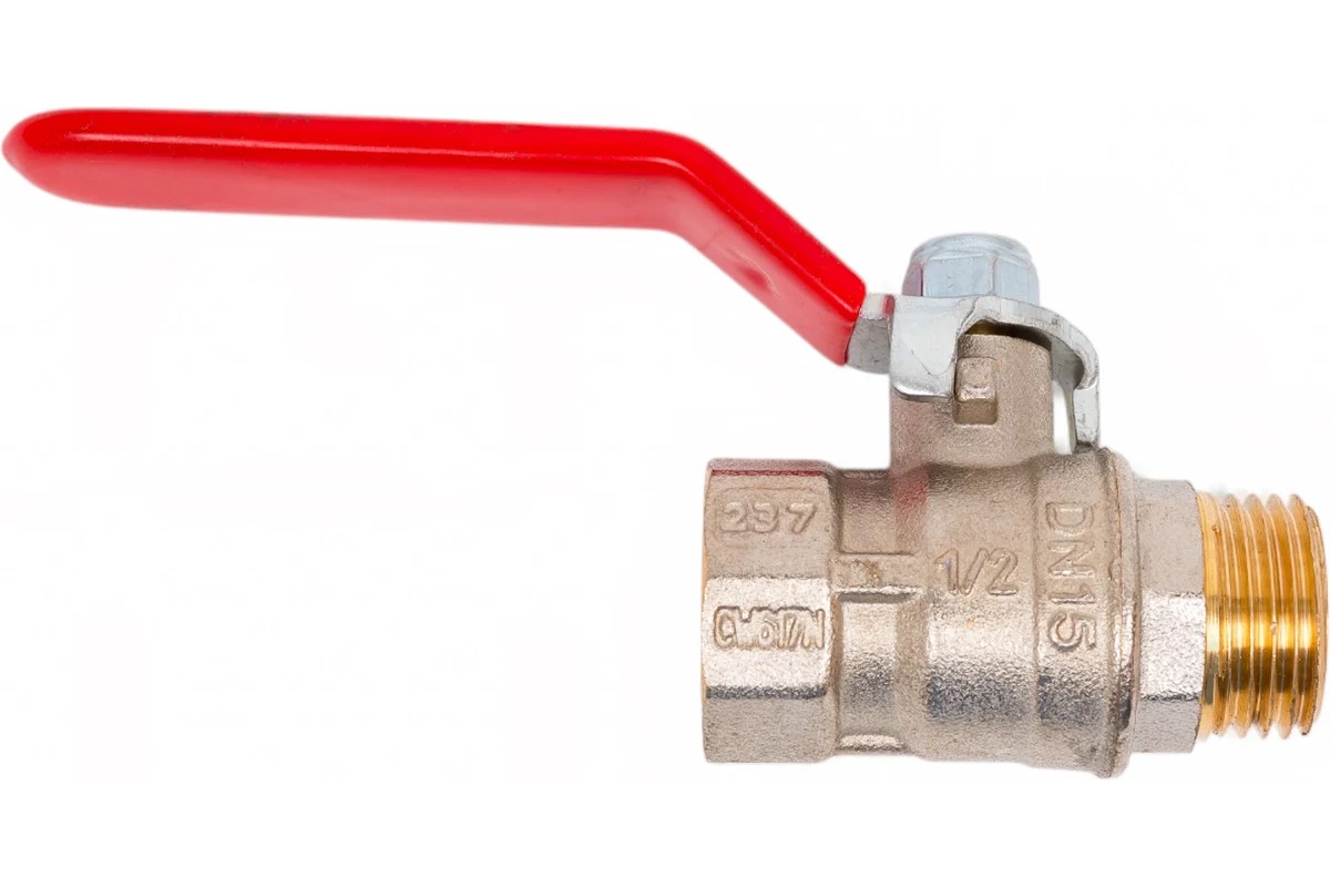 Кран шаровой 1 НР-ВР  красный 2381 TIEMME