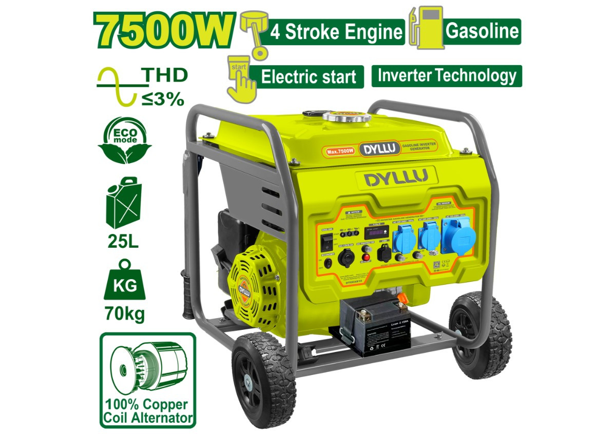 Бензиновый генератор (инверторный) DYLLU DTGEAB10 7500Вт