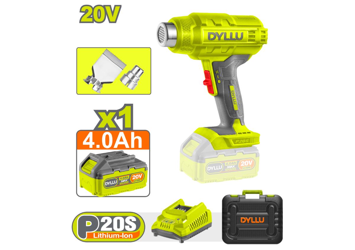 Технический фен, аккумулятор 20 В 300/550°C DYLLU DTKH1B012