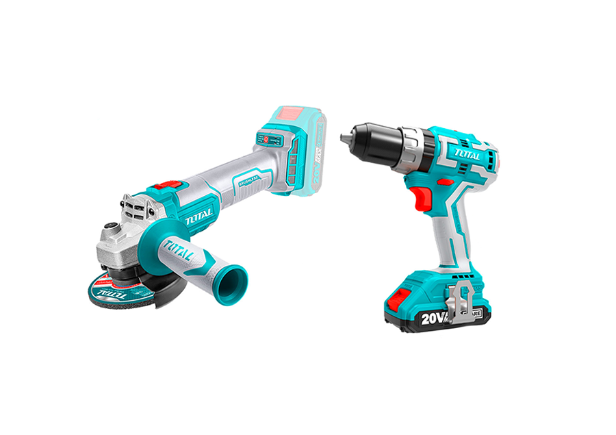 Угловая Шлифовальная Машина - Шуруповерт Аккумуляторная 20 В/4 А TOTAL TCKLI20155