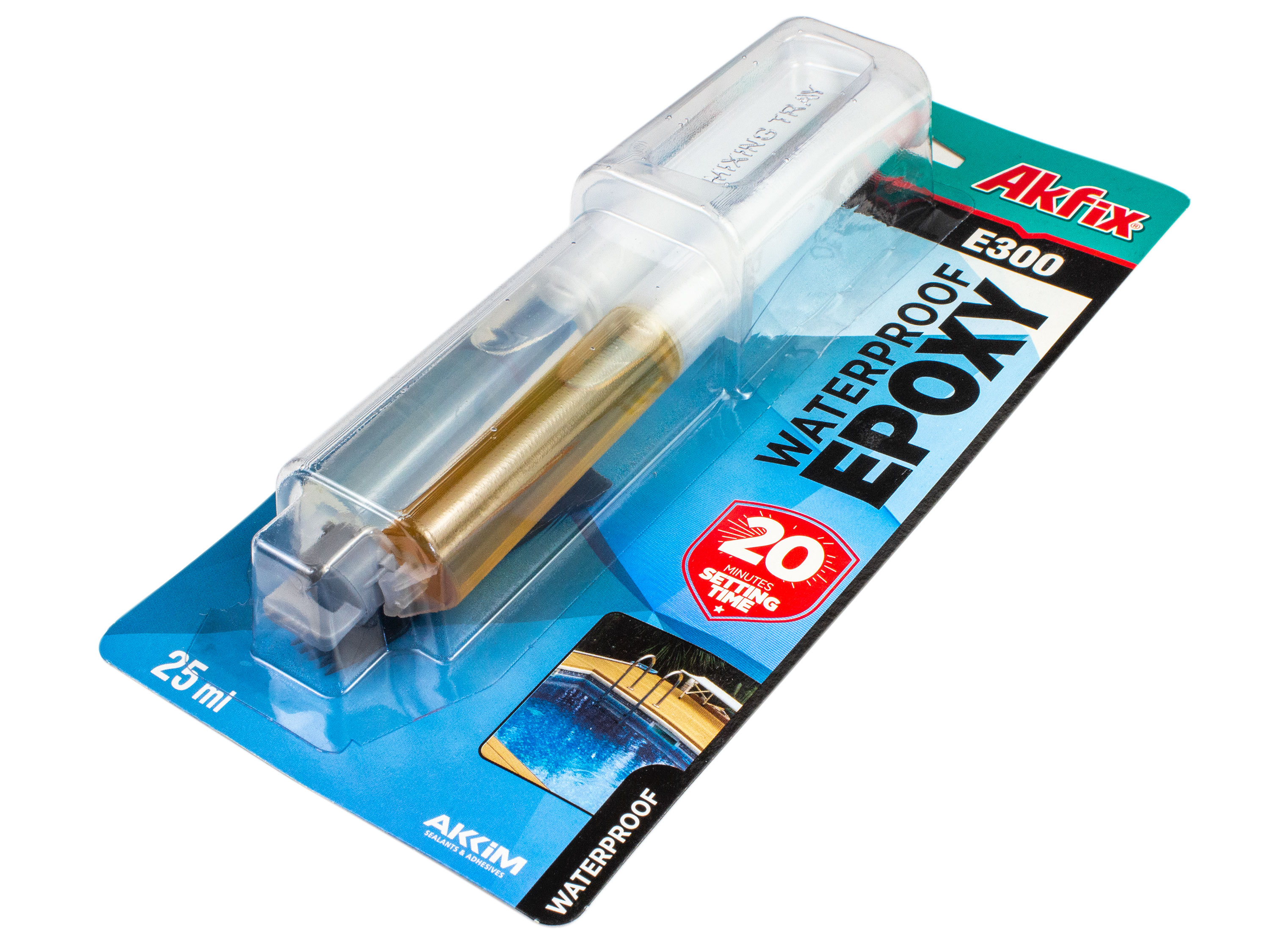 Էպոքսիդ E300 28,4գր ջրակայուն թափանցիկ 20ր Akfix