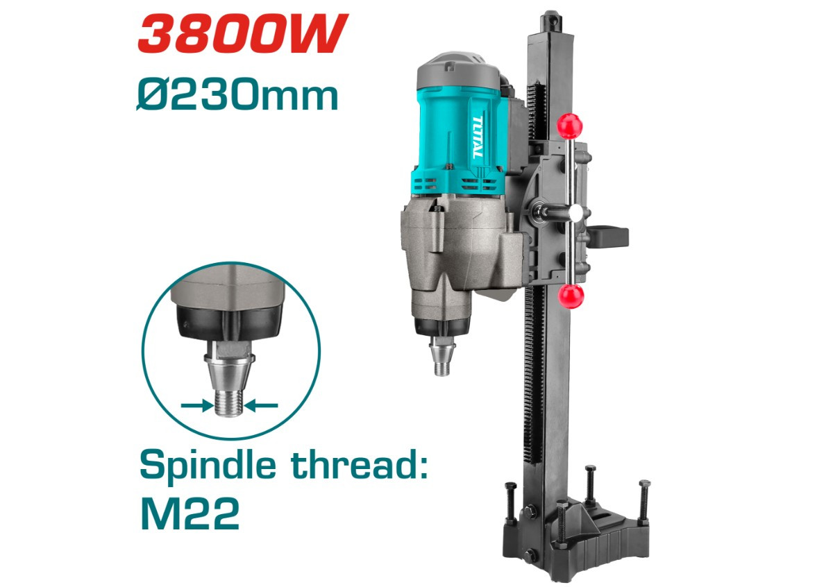 Алмазный сверлильный станок TOTAL TDDM38001 3800 Вт