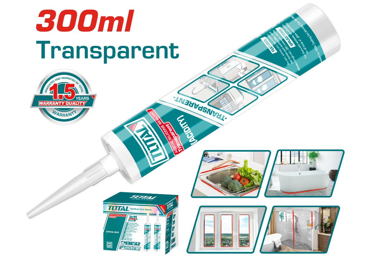 Силикон прозрачный 300мл TOTAL THT3512