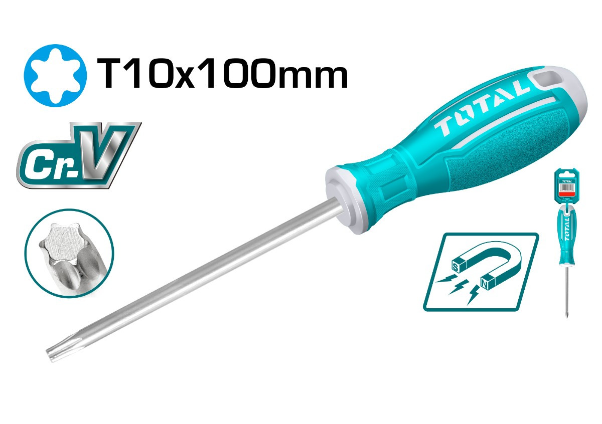 Звездочка отвертка T10*100mm TOTAL TSDRST10100