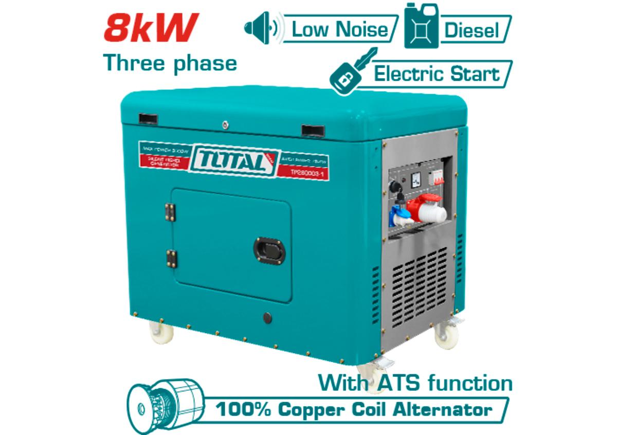 Դիզելային գեներատոր անաղմուկ 8կՎտ  TP280003-1  TOTAL
