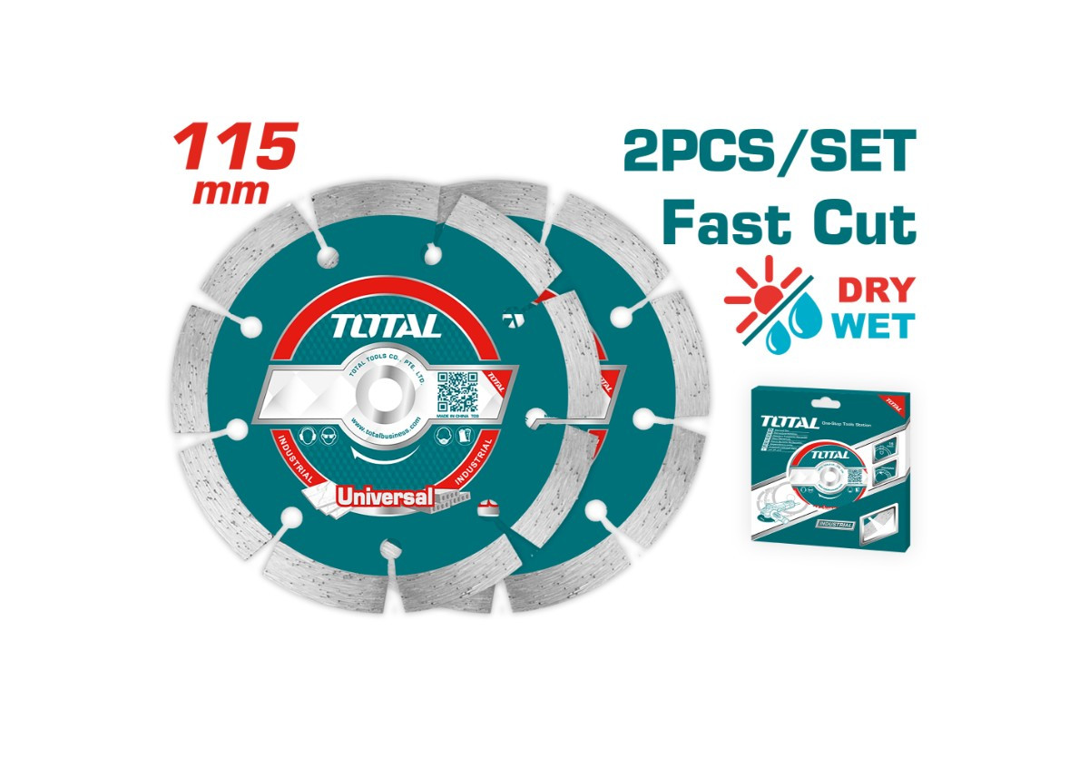 Ալմաստե դիսկ չոր 115մմ 2կտոր TOTAL TAC21111532