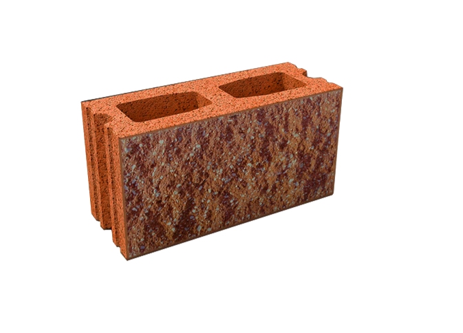 Բլոկ Սպլիտ մուգ ծիրանագույն 39*19*20սմ  1-26 Shen