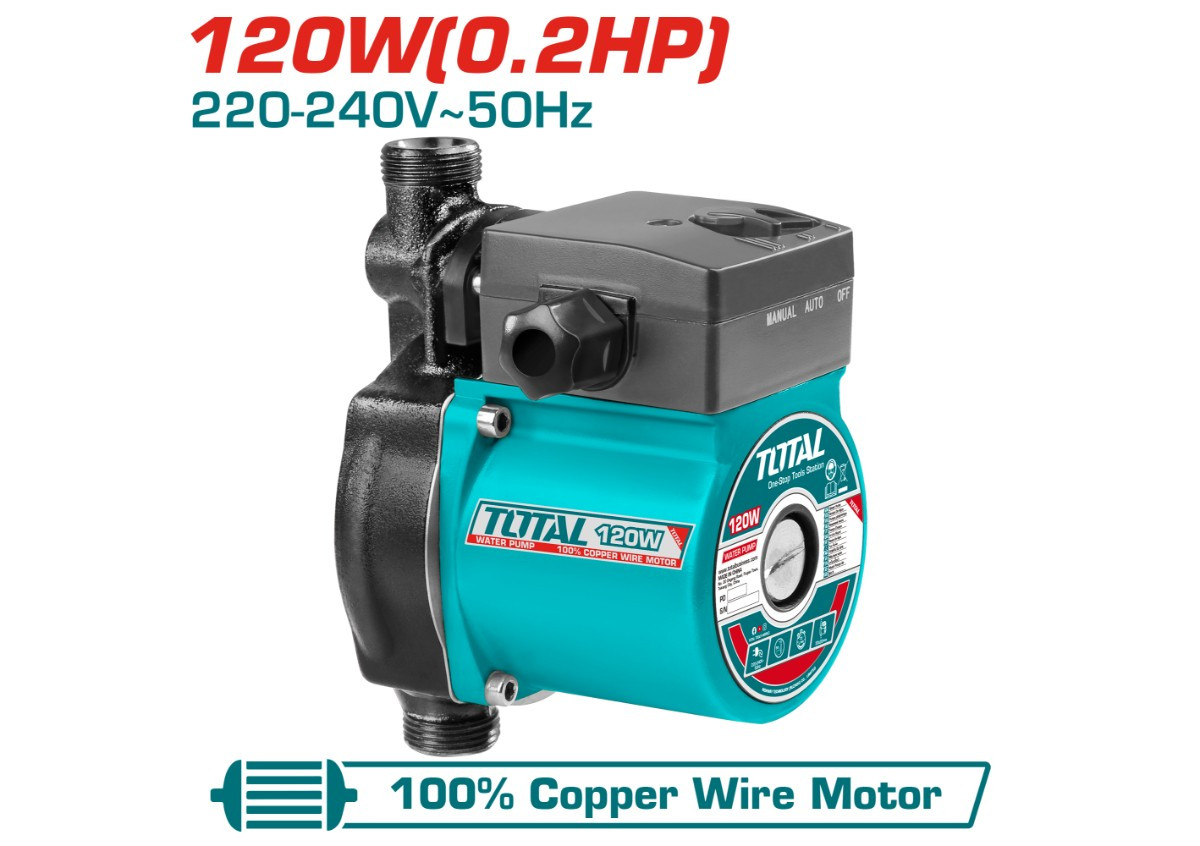 Ջրի պոմպ ցիրկուլային 120W 8m 23 L/min TOTAL TSCM120