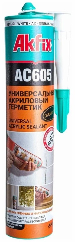 Հերմետիկ ակրիլային հիմքով 310մլ AC605 ACRYLIC SEALANT (GW.550)WHITE(24) AKFIX