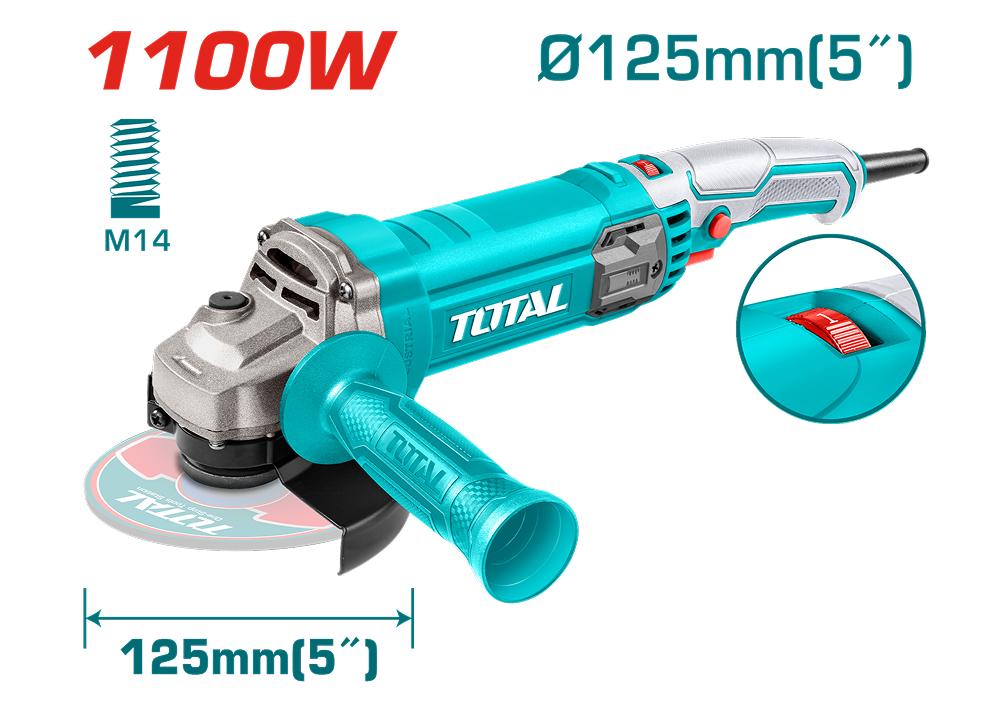 Угловая шлифовальная машина 125мм 1100Вт TG110125565 TOTAL