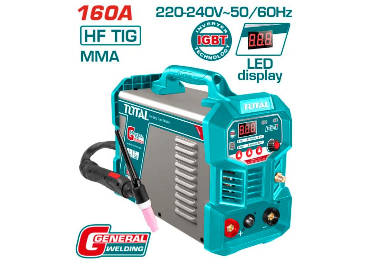 Եռակցման սարք MMA/TIG ինվերտորային 160Ա TOTAL TIG16058