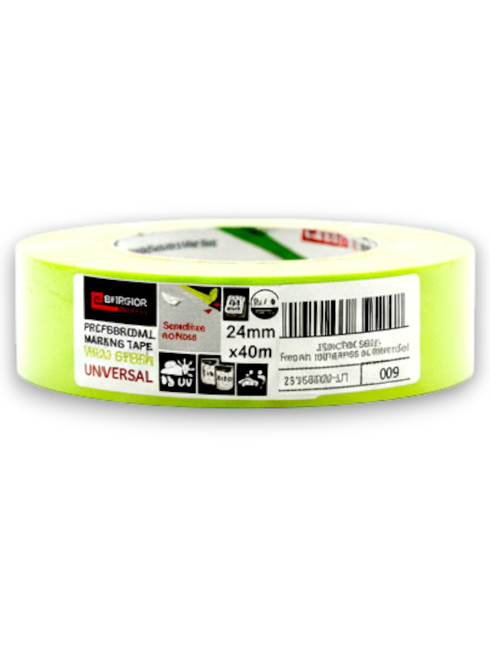 Лента малярная зелёная 24мм*40м W933 Exterior Group