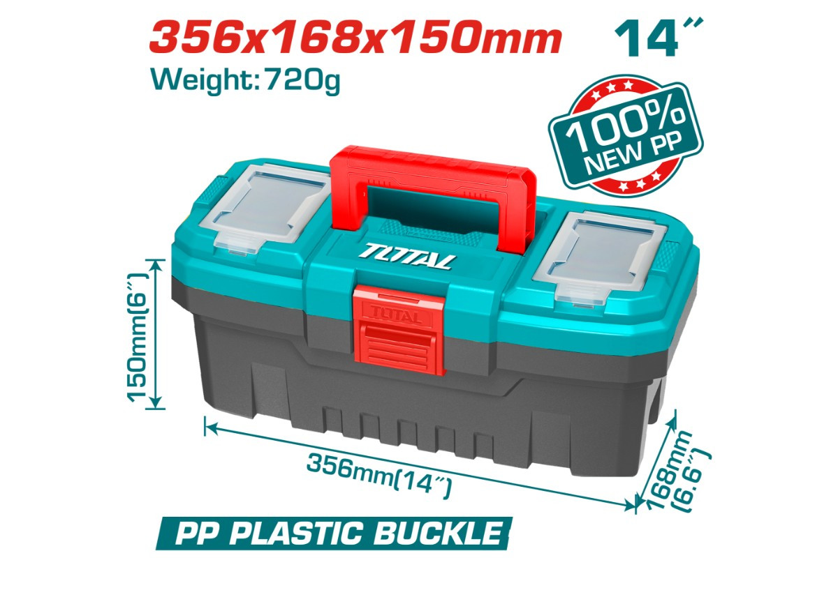 Пластиковый ящик для инструментов 14" TOTAL TPBX0141