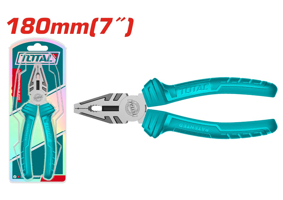 Комбинированные плоскогубцы 180 мм TOTAL THT110712