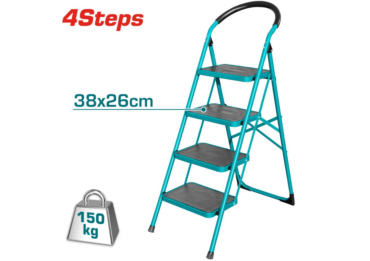 Սանդուղք մետաղյա 4 քայլ TOTAL THLAD09041