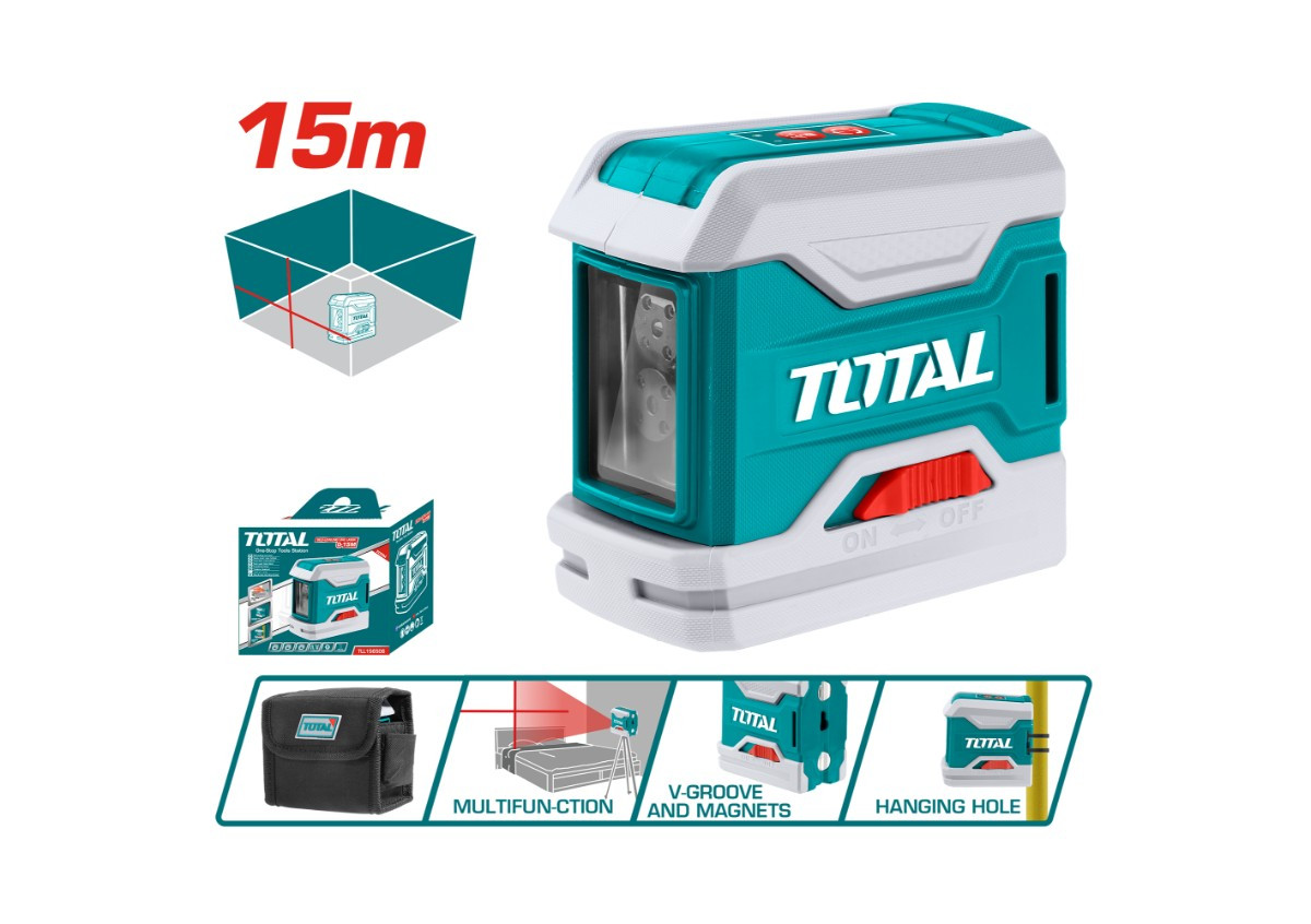 Лазерный нивелир (красные лазерные лучи) TOTAL TLL156506