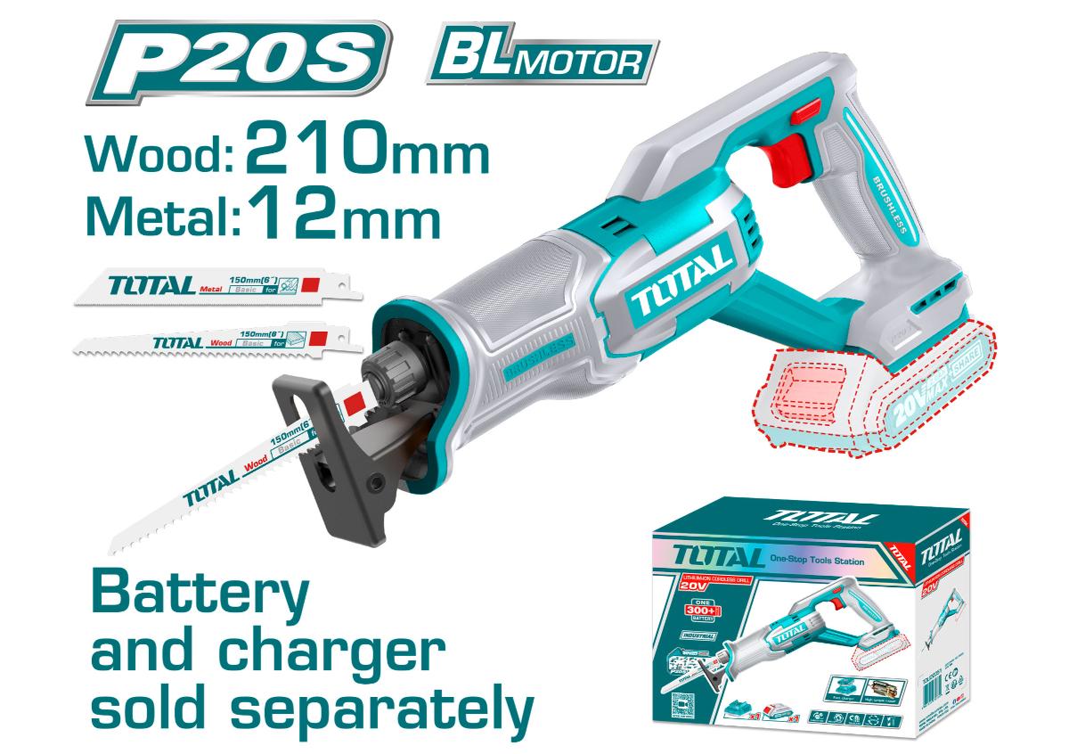 Аккумуляторная сабельная пила 20 В TOTAL TRSLI2108