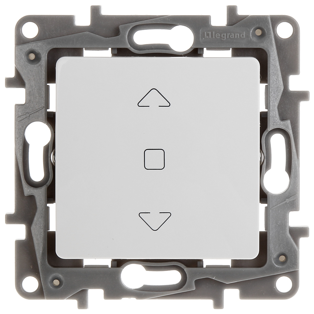 Էլ․ վարագույրի կառավարման կոճակ սպիտակ  Legrand