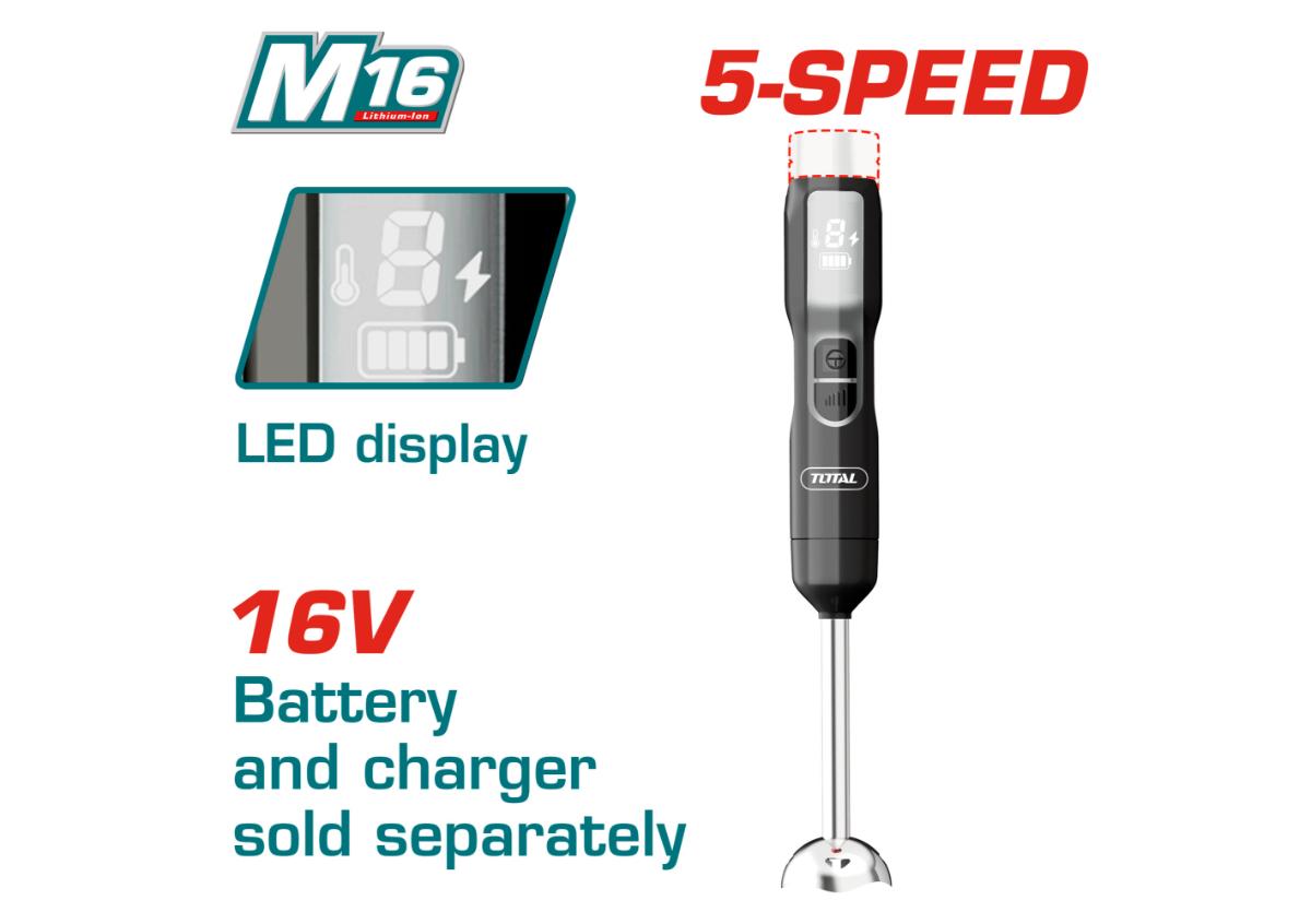 Ручной блендер 16 В TOTAL TJB047K