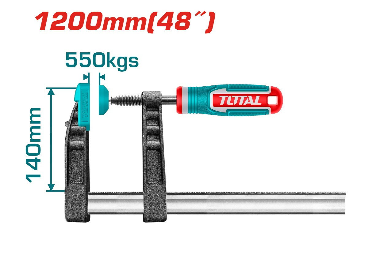 Սեղմիչ F  1200մմx140մմ TOTAL THT1321402