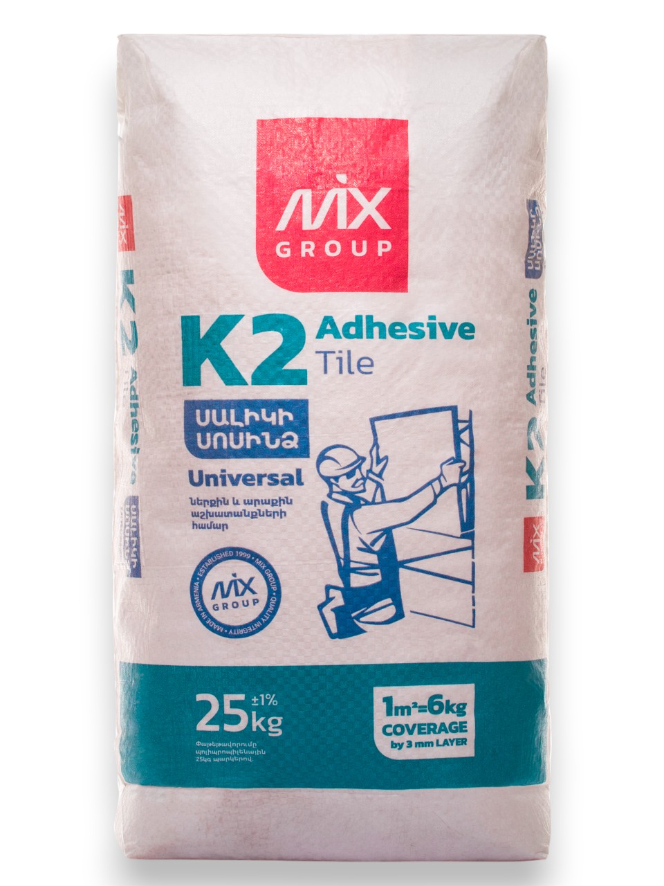 Սալիկի սոսինձ K2 Mix 25կգ