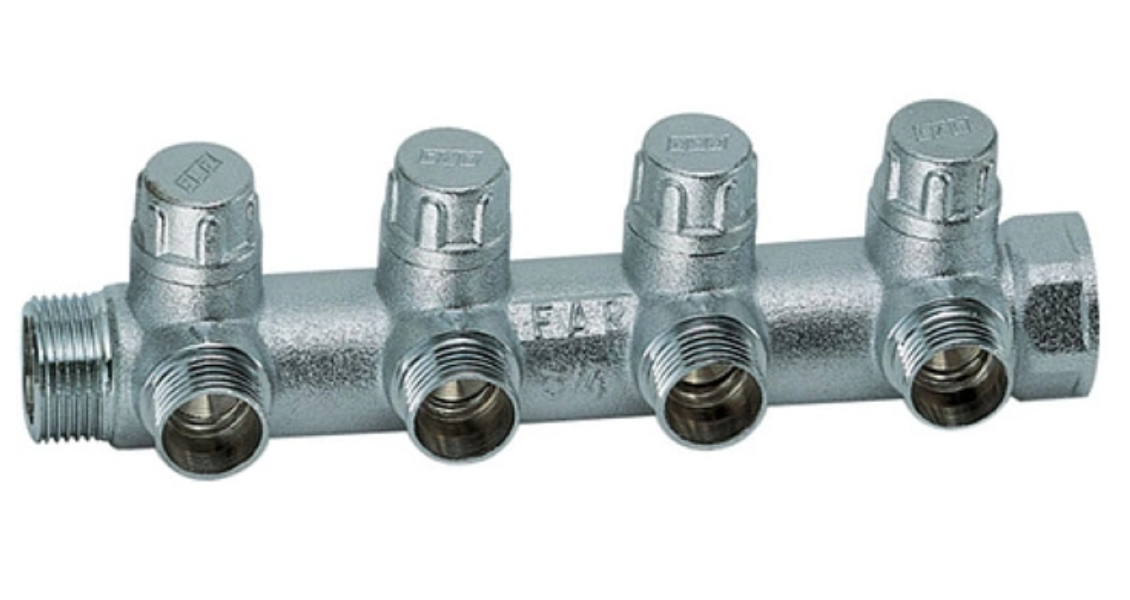 Կոլեկտոր խցանով 4 տեղ 1 (ՆՊ-ԱՊ), ելքերը՝1/2 FAR