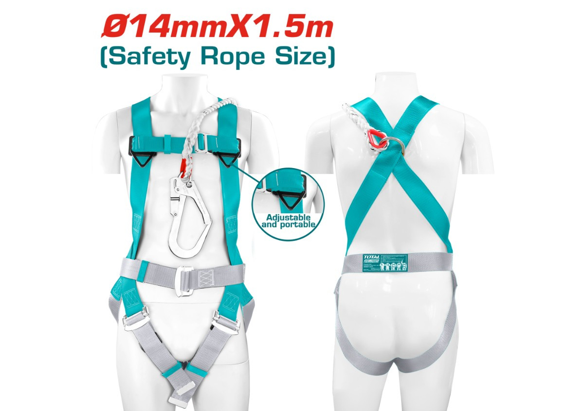 Страховочный ремень Безопасности 14ммx1.5м TOTAL TSH501415