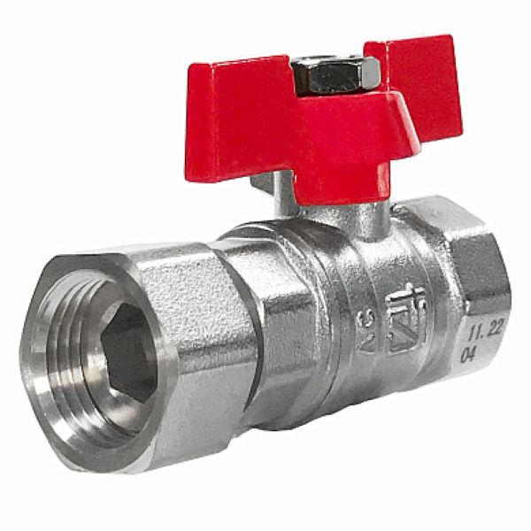 Кран шаровой 15 Г/Г (бабочка) накидная гайка  (для котлов) STI