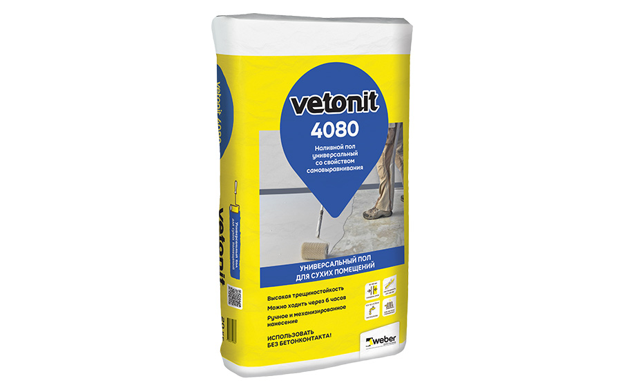 Наливной пол Weber 4080 20кг 02873  Vetonit