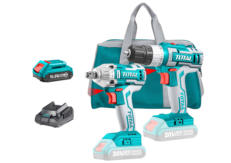 Մարտկոցային գործիքների հավաքածու․ 20Վ պտուտակադարձիչ (TDLI20024), հարվածային գայկավյորտ (TIWLI2001)