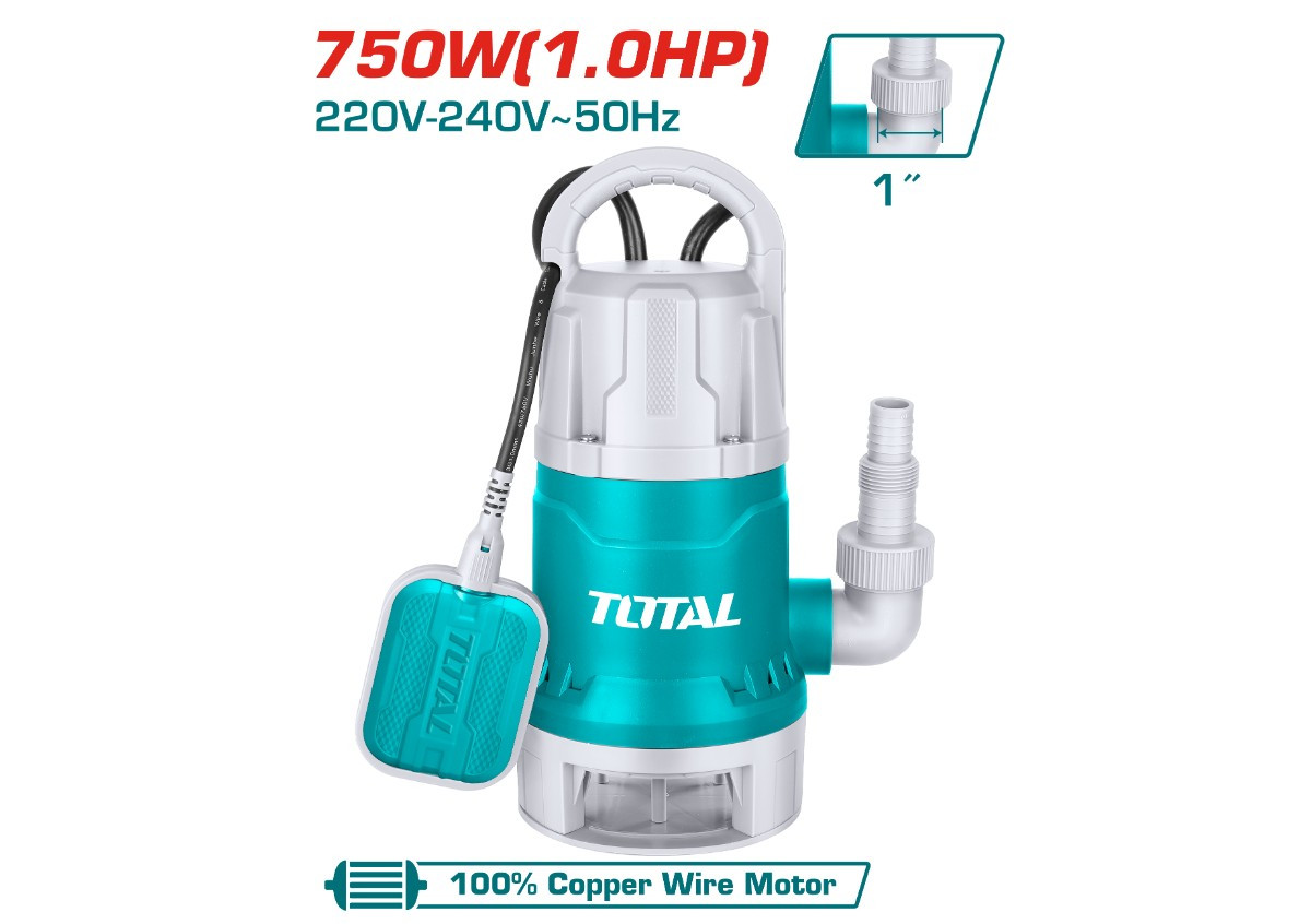 Հորի պոմպ կեղտաջրերի 750W 8մ 216 L/min TOTAL TWP87506