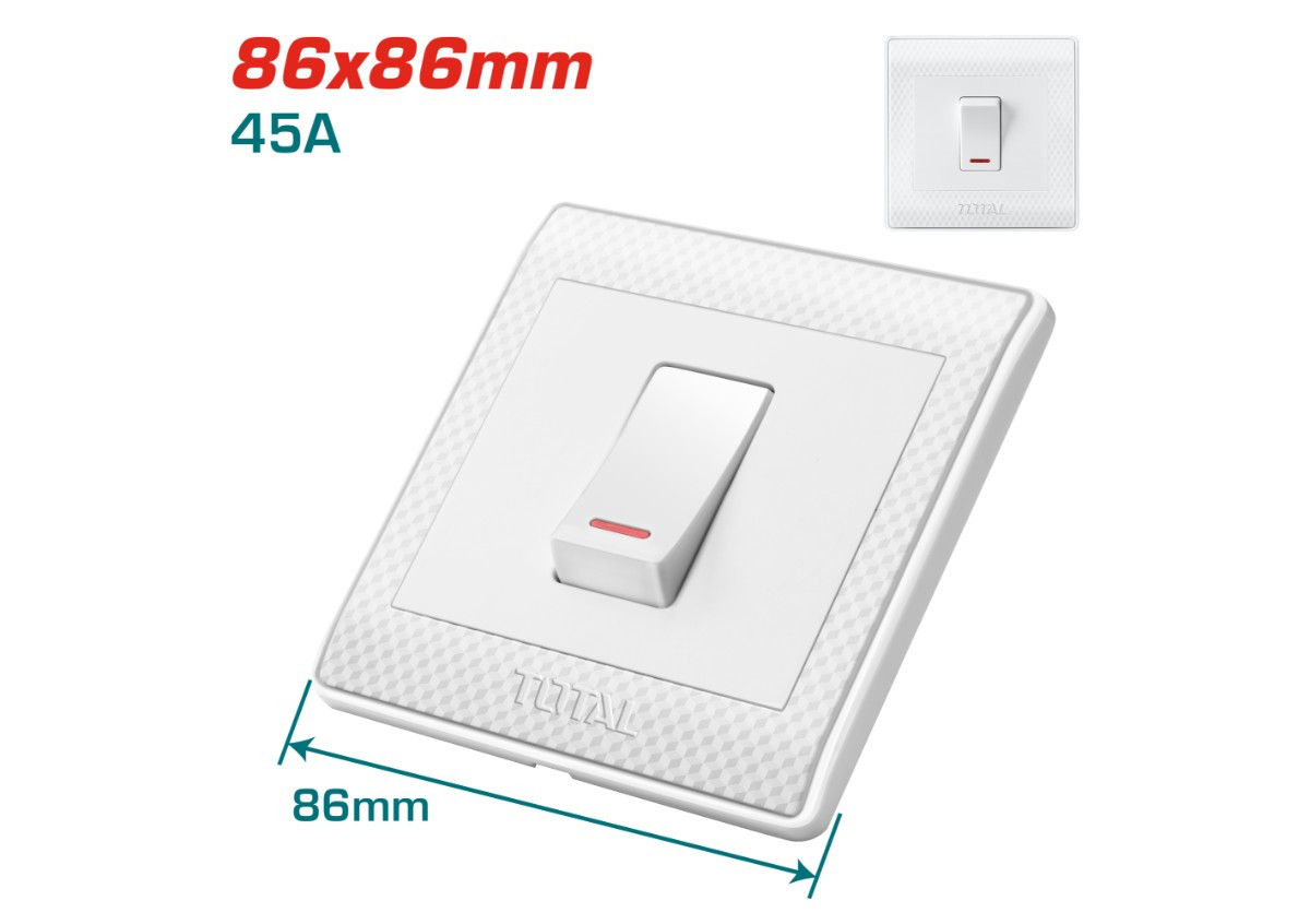 Անջատիչ 1 տեղ լույսով 45A 250V TOTAL THESSH01452