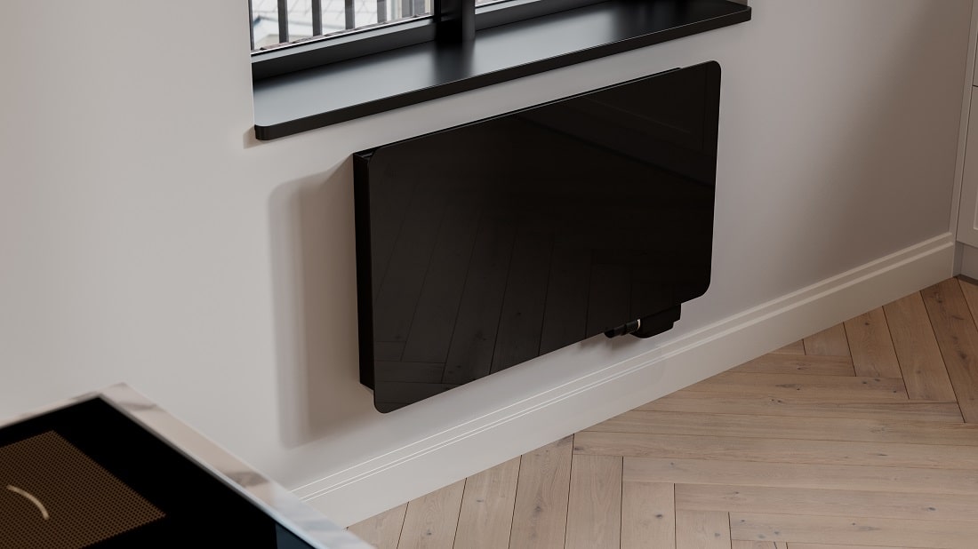 Горизонтальные радиатор Black Glass WNC 260*570 1510мм*576мм SAN GALLI