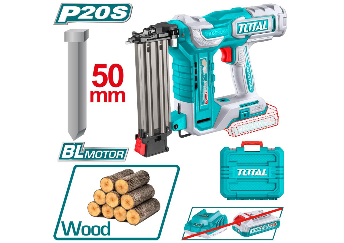 Гвоздезабивной пистолет (аккумулятор) 20В 50мм TOTAL TCBNLI5005
