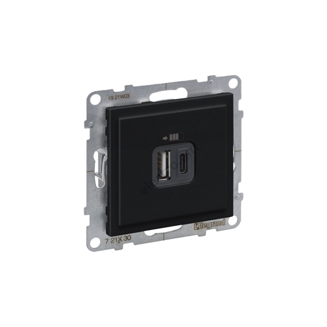 Розетка 2xUSB Type- A+C 3A 15W  АНТ.  Suno Legrand