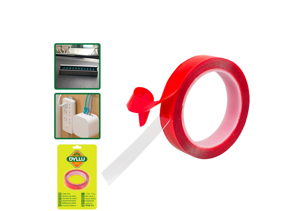 Клейкая лента 2х19мм красная DYLLU DTPN9K19