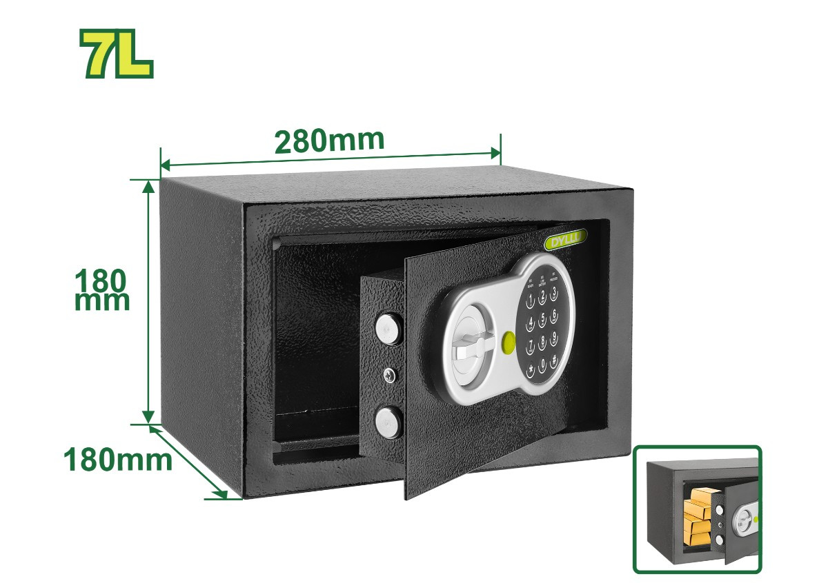 Էլեկտրոնային սեյֆ DYLLU DTEB1518 7լ