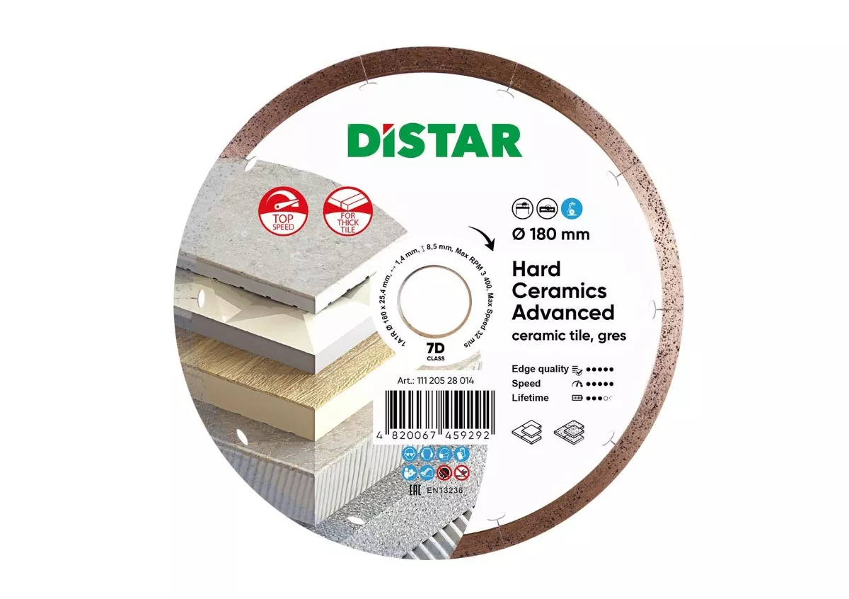 Диск алмазный 1A1R 180мм Distar 11120528014