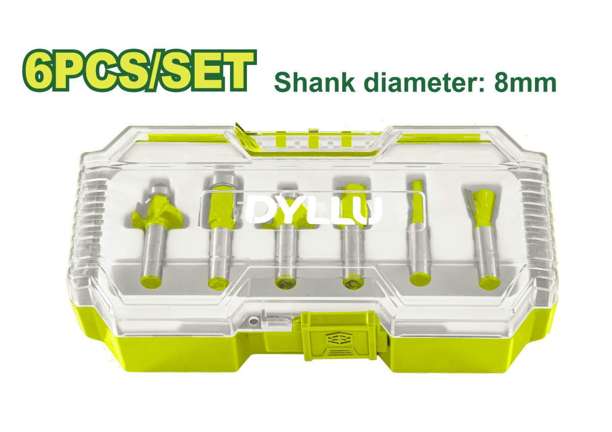 Ֆրեզերային հաստոցի բիթերի (6 հատ) հավաքածու 8մմ DTRKSR0108 DYLLU