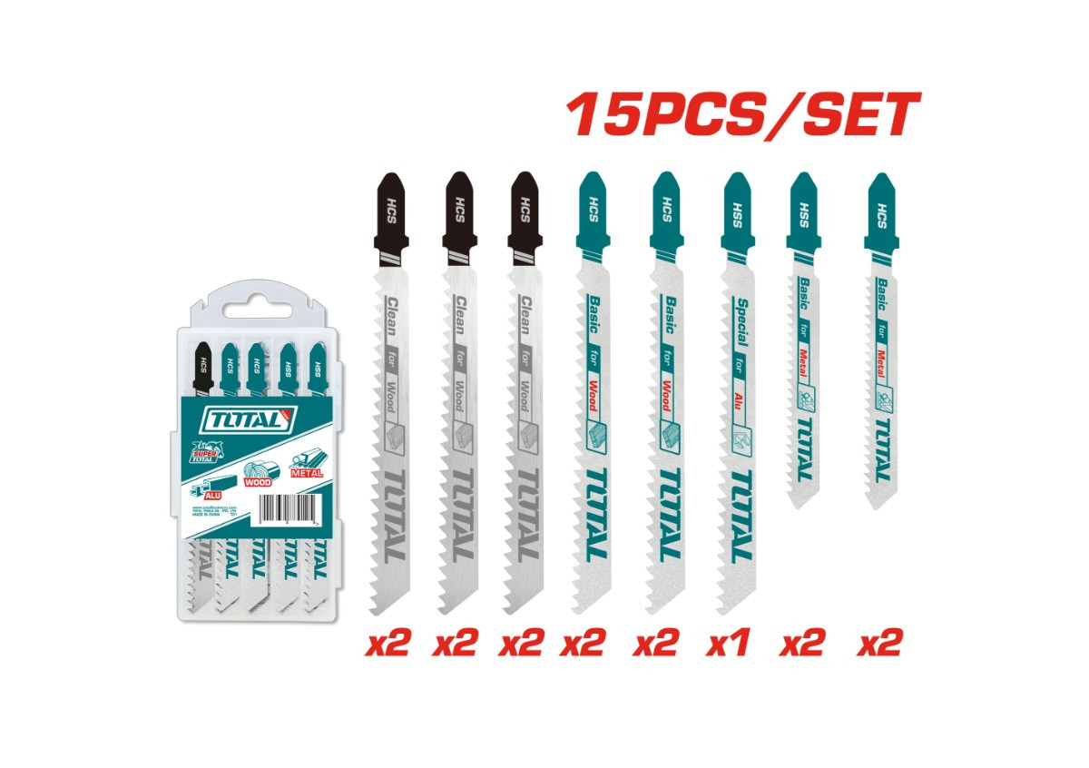 Набор пил для лобзика 15шт TOTAL TAC1501