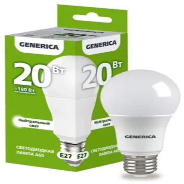 LED լամպ A60 20 w 4000K E27 GENERICA