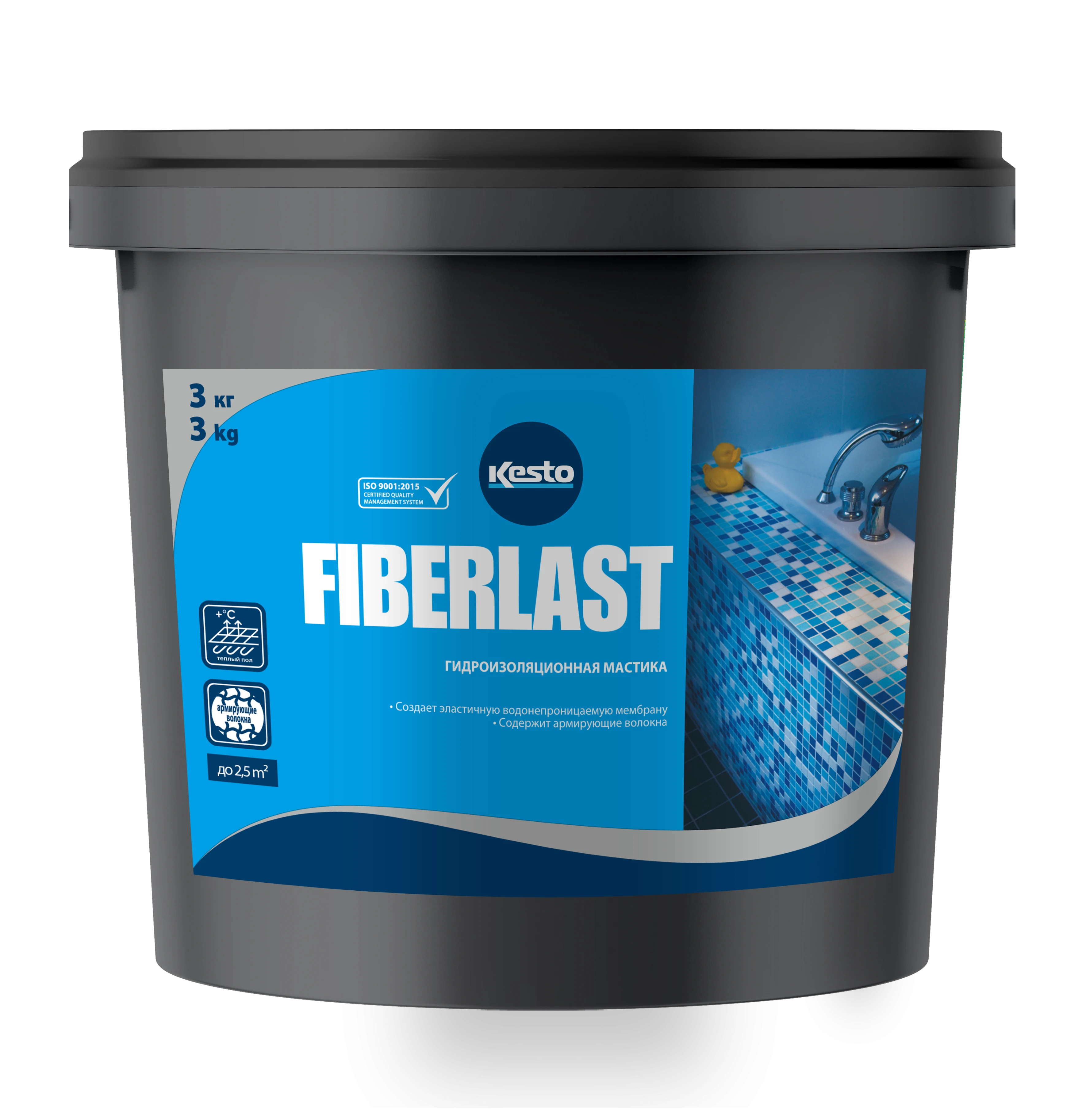 Ջրամեկուսիչ մաստիկա 3կգ   Fiberlast  Kesto