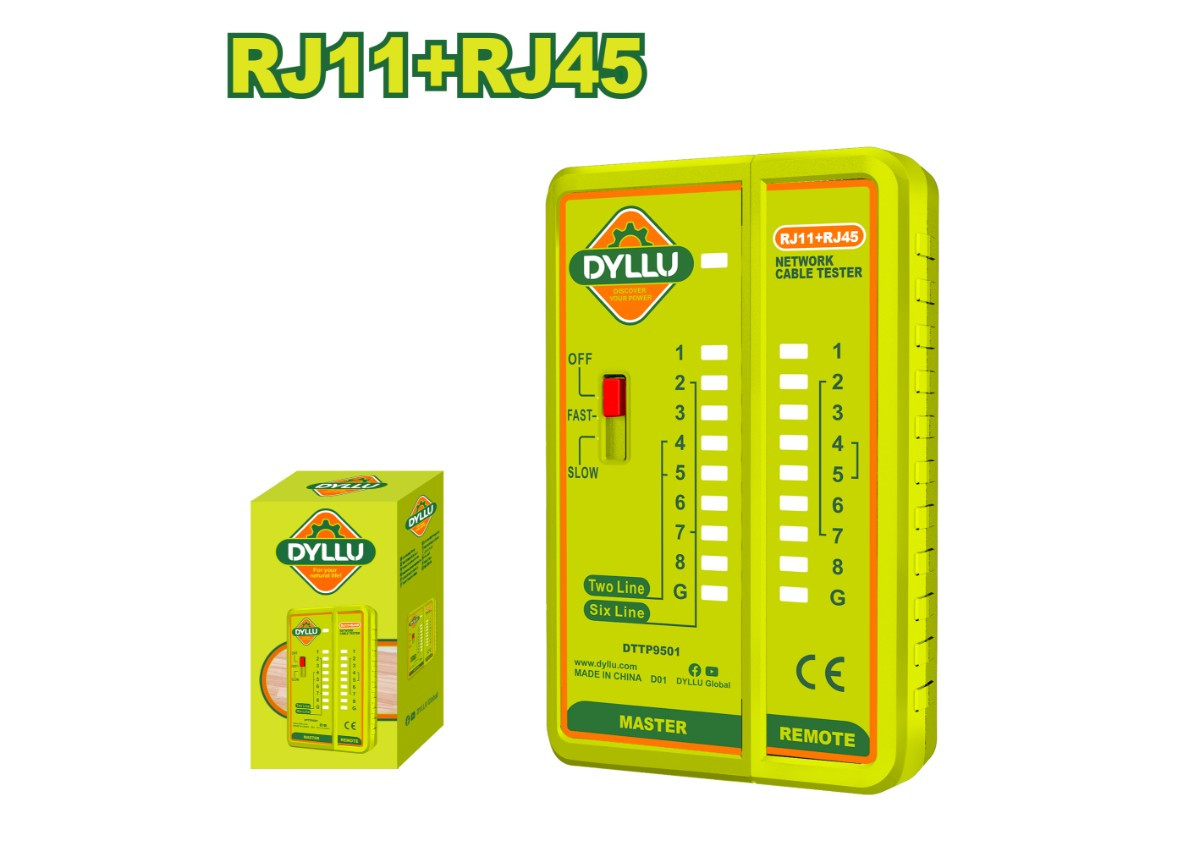Тестер сетевого кабеля DYLLU DTTP9501 2P-8P