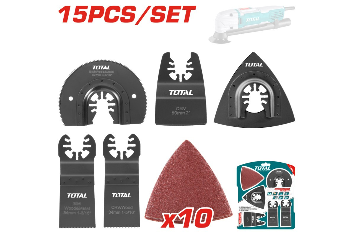 Ռենովատորի գլխիկների հավաքածու 15 կտոր TOTAL TAKTMT1502